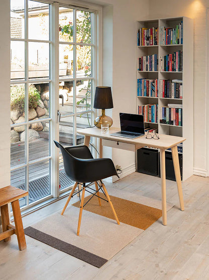 Stripes Horizontal Mat - Ivory / Dijon / Dark Brown