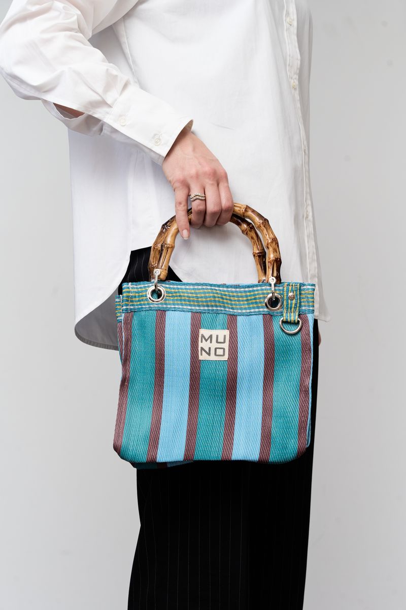 Nylon Mini Tote - Ocean Breeze