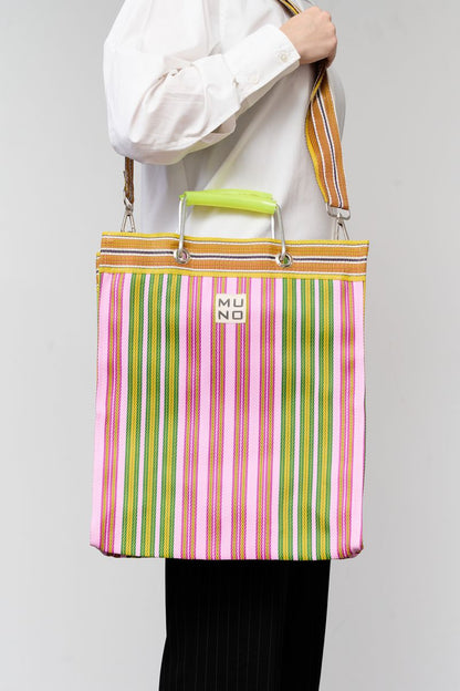 Recycled Nylon Tote Bag – Lime Zest