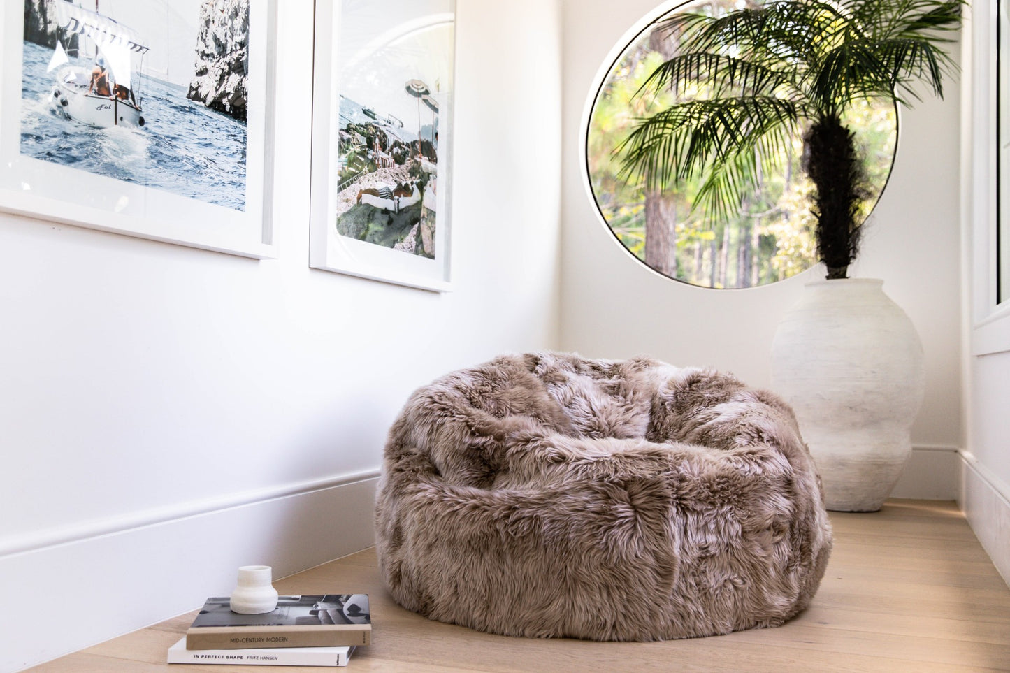 NZ Wool Sheepskin Beanbag - Vole