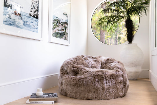 NZ Wool Sheepskin Beanbag - Vole