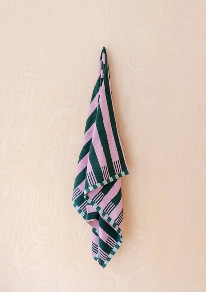 Terry Cotton Towels - Rose Stripe