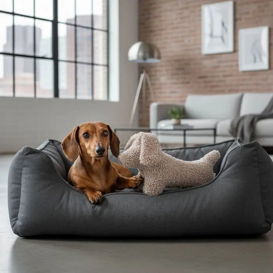 Plush Dog 'Tom' - Gravel