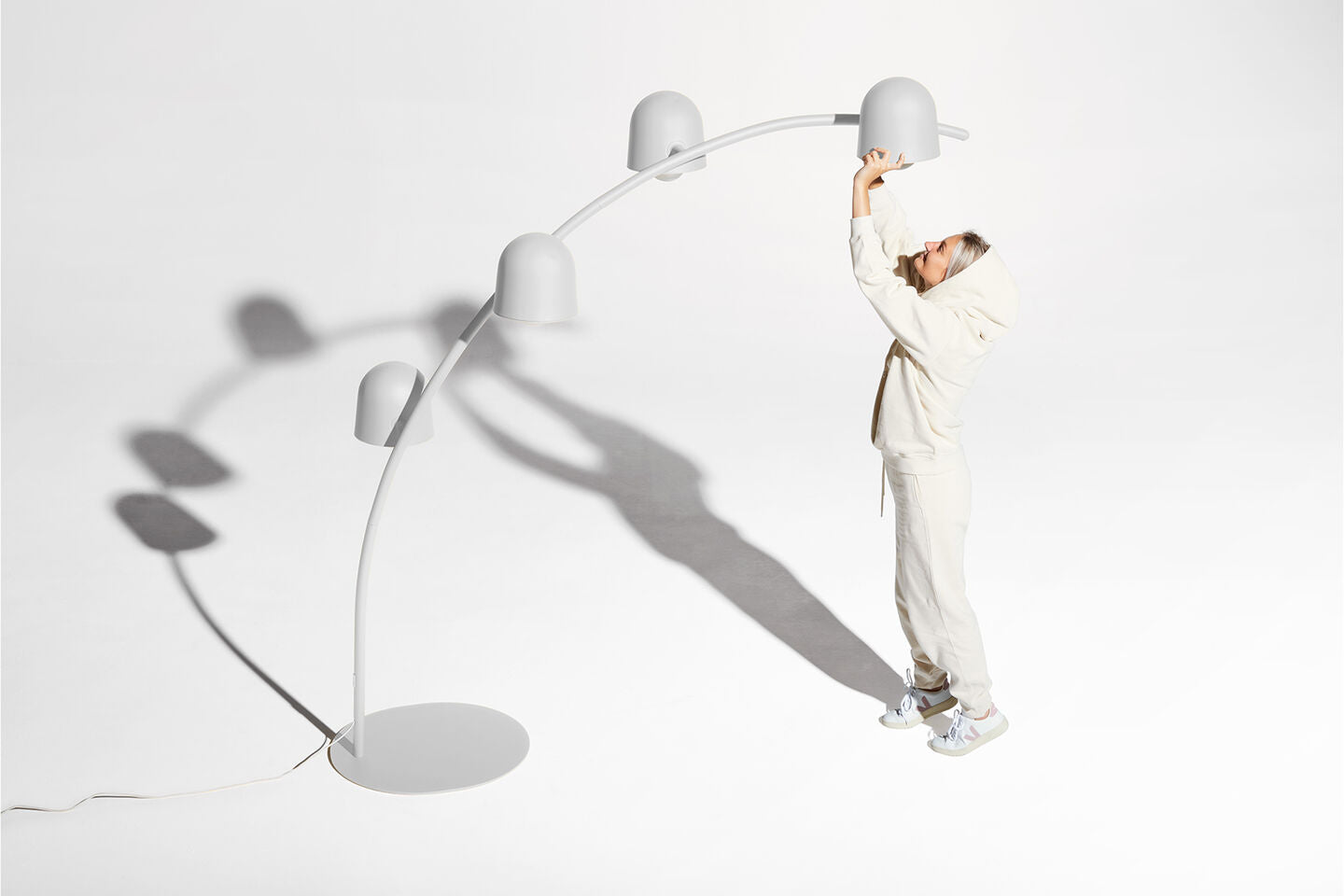 Big Lebow Floor Lamp - Light Grey