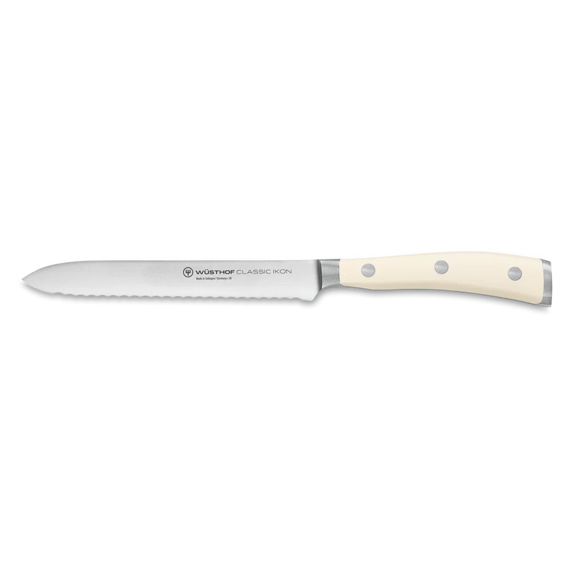 Wusthof Classic Ikon Knife Set with Wooden Block - White